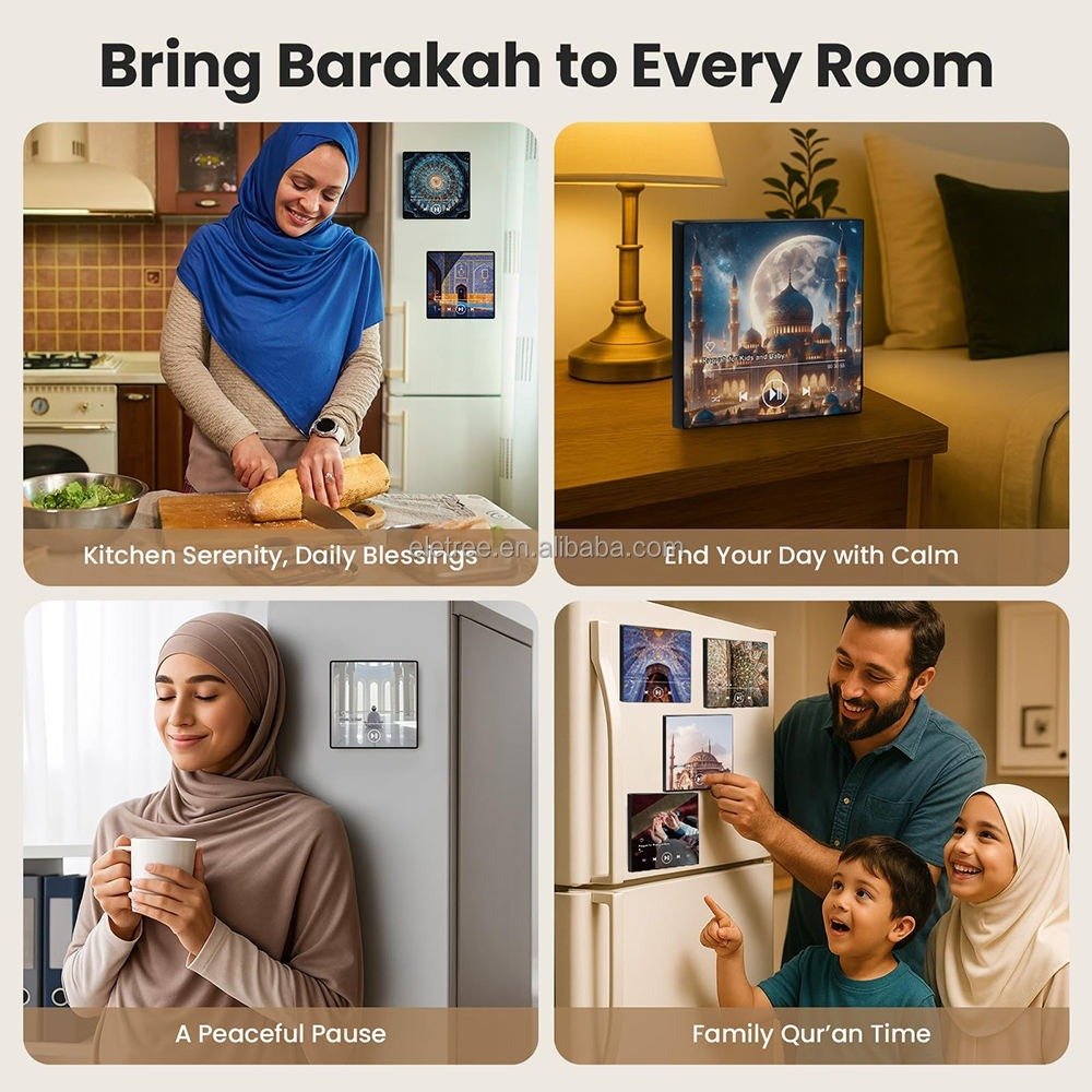 Full Quran Fridge Magnet Speaker | Type C charging | Remote | Bluetooth | 114 Surah Audio | Surah Baqarah | Islamic Gift - Image 5